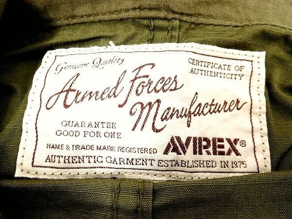 AVIREX U.S. NAVY モッズコート XL　バックプリント　ミリタリー AVIREX（アヴィレックス） ミリタリージャケット モッズコート