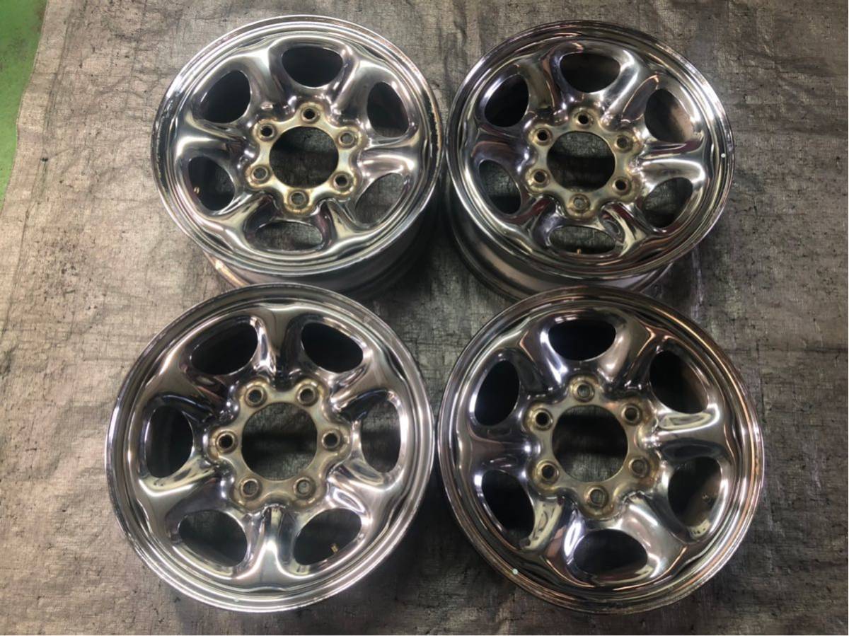 激レア！日産テラノ純正メッキスチール/15×6j+30/139.7/4本セット 