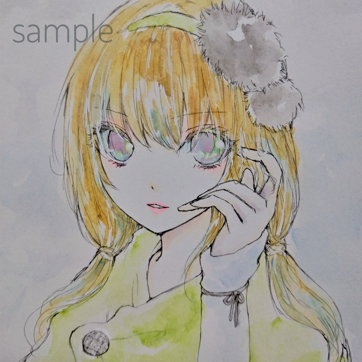 手描きイラスト○オリジナル○A5サイズ〕(手描きイラスト)｜売買された