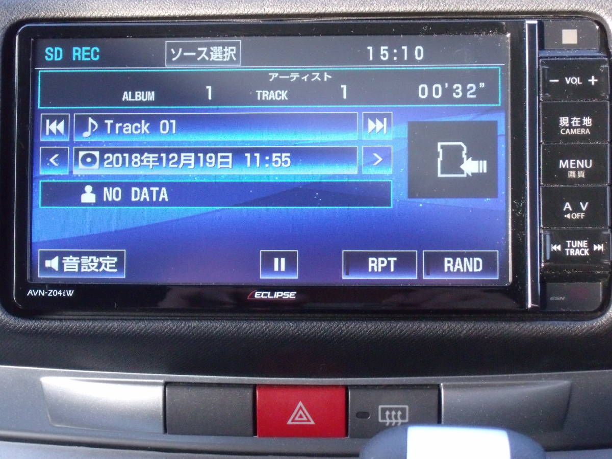 イクリプス ECLIPSE SDナビ AVN-Z04i 0 完動品 フルセグ Bluetooth