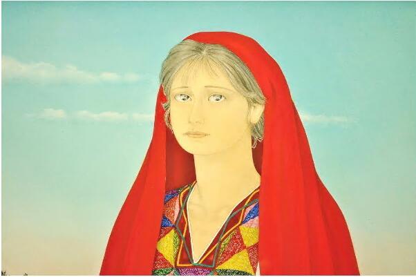 真作）栗原喜依子 「メキシコの少女」 F6号 ○ 油彩 洋画 絵画 油絵