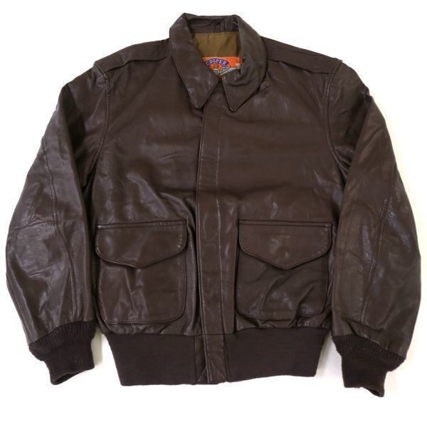USA製 COOPER クーパー type A-2 レザー フライトジャケット ブラウン