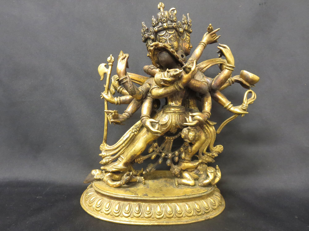 チベット XSJ2【銅像】チベット/歓喜仏/密教/チャクラサンヴァラ