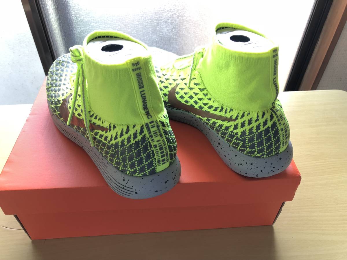 新品ナイキ NIKE LUNAREPIC FLYKNIT SHIELD厚底ランニング【ルナエピック フライニット シールドVOLT/MTLCRED 26cm