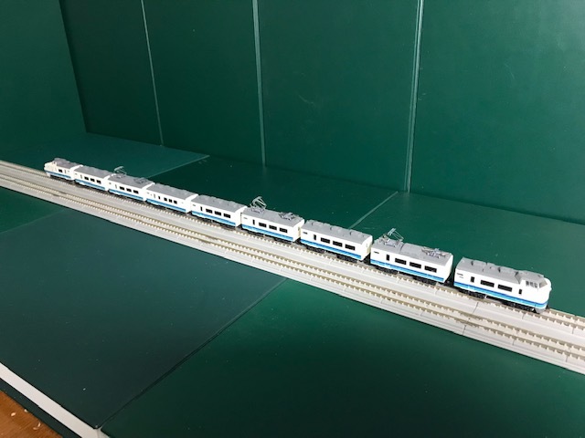 2133)JR東日本485系 上沼垂色 9両フル編成 組立済み N化済み 鉄道