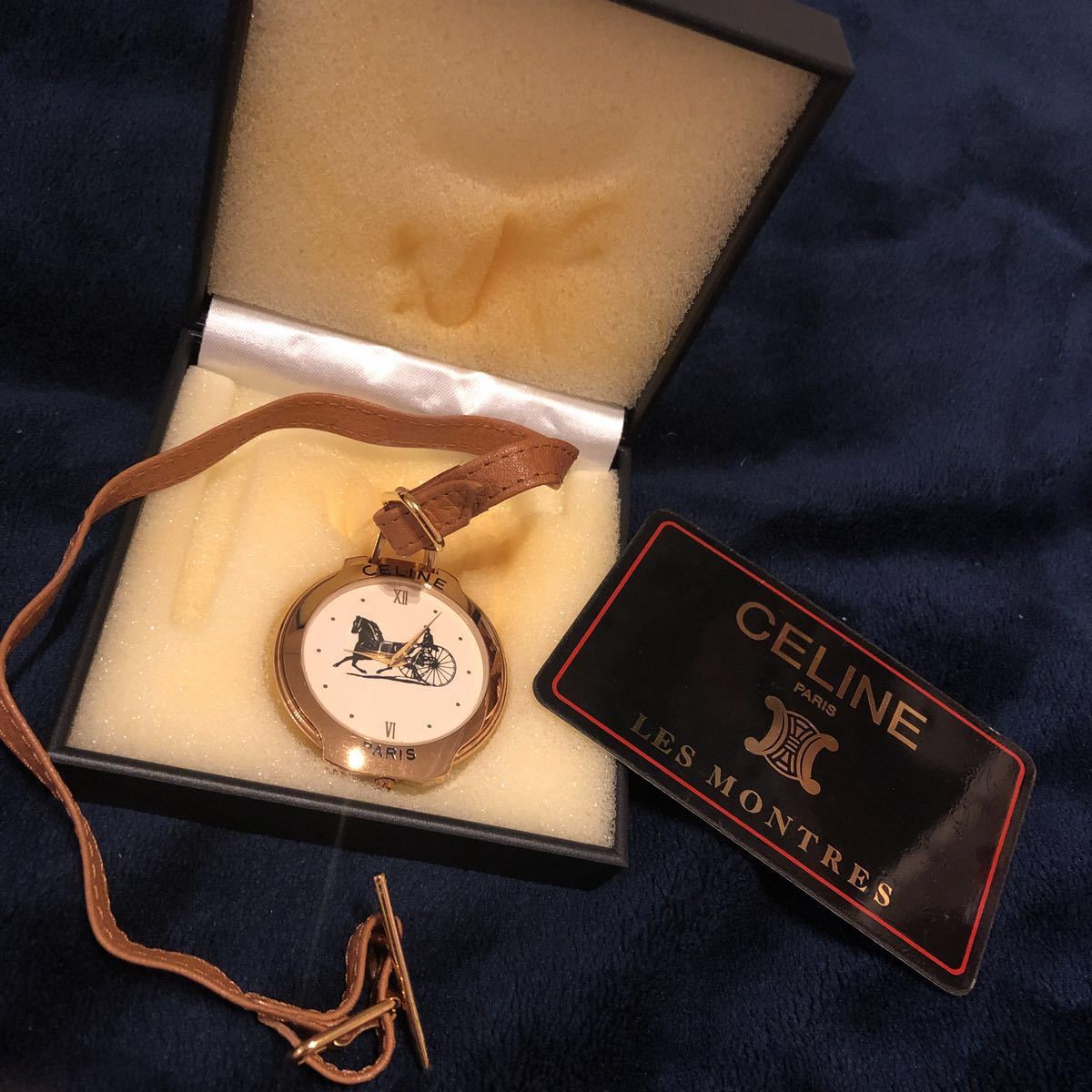 【稼働】CELINE セリーヌ ヴィンテージ 懐中時計 ポケットウォッチ 馬車 時計 【稼働】CELINE セリーヌ ヴィンテージ 懐中時計 ポケット