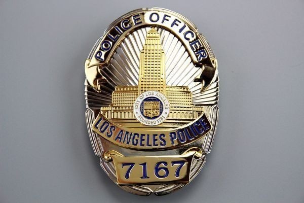 LAPD ロサンゼルス市警察 認識番号 0 1 ポリスバッジ Badge Police