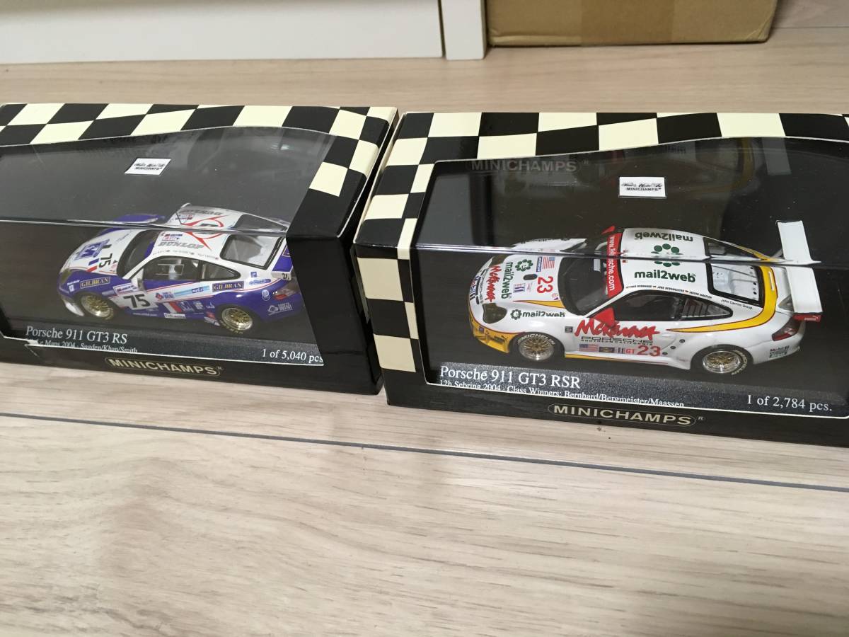 ミニチャンプス 1/43ミニカー　ポルシェ911GT3 2台セット_1