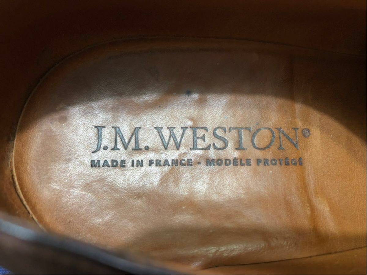 美品 J.M.WESTON 300 ストレートチップ 8E ダークブラウン 11ラスト 