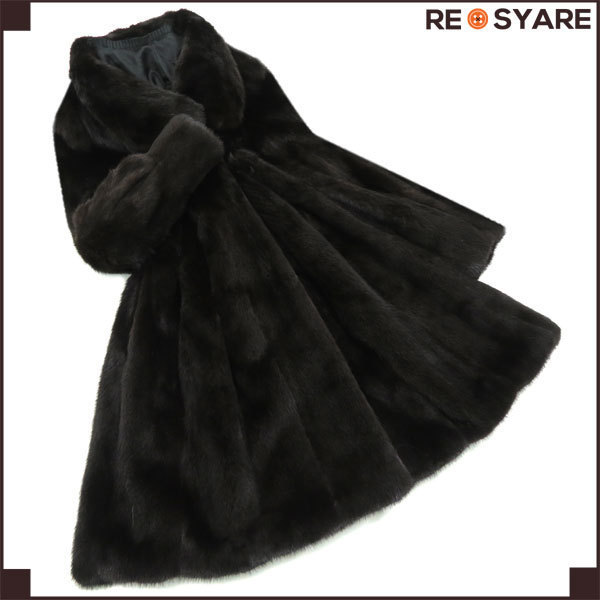 高級毛皮 ブラックミンク 美品*高級*ブラックグラマ*ダーク ミンク