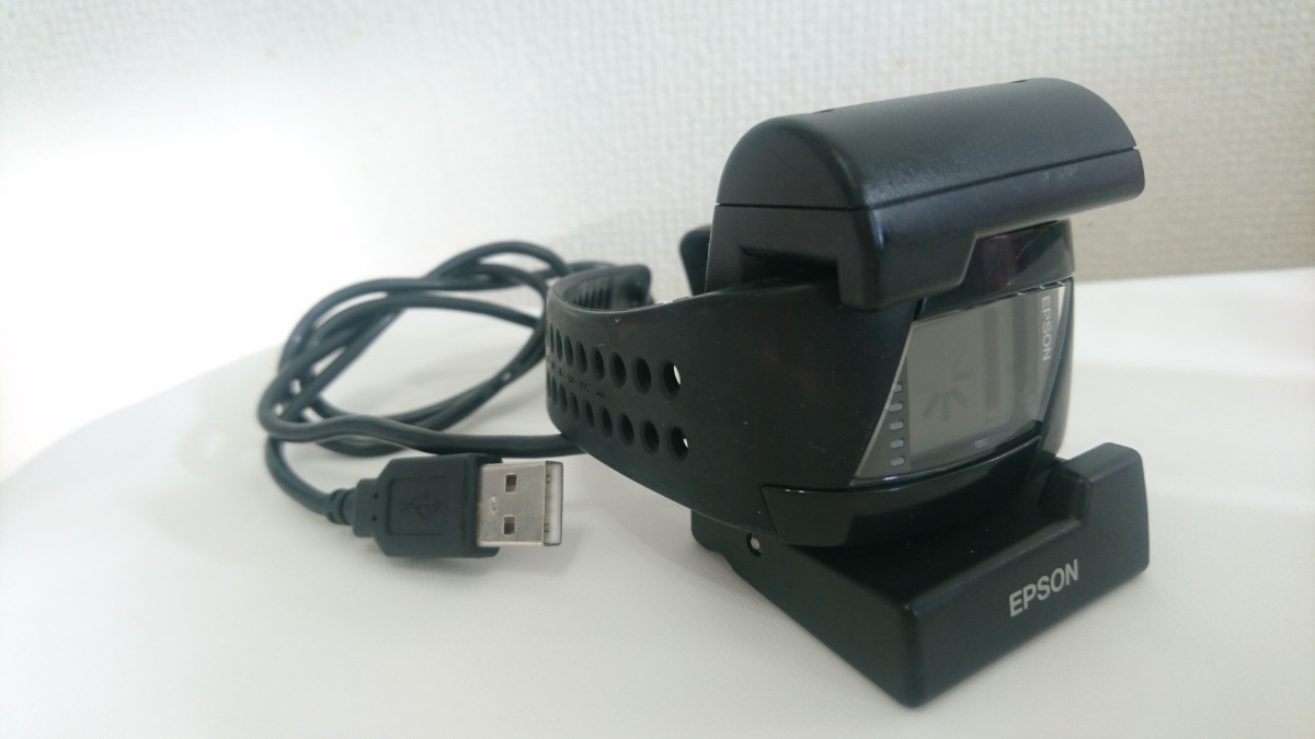 EPSON PS500ウェアラブル 活動量計 腕時計 黒 歩数計 スマートウォッチ