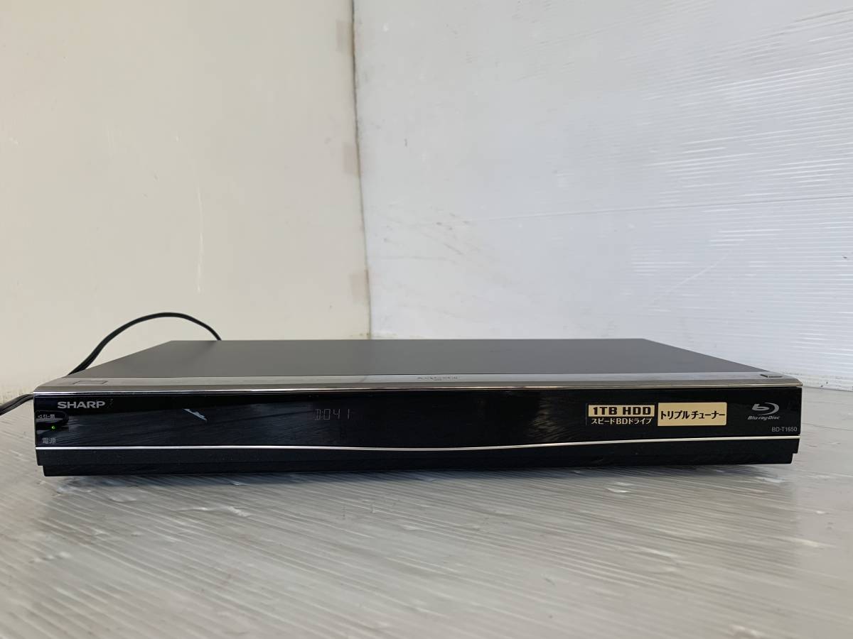 SHARP AQUOS BD-T1650 ブルーレイレコーダー BD-T1650 シャープ 3番組