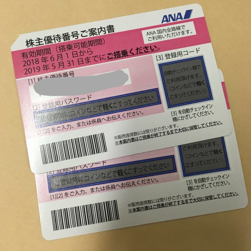 ☆送料無料☆ ANA 株主優待券 2枚