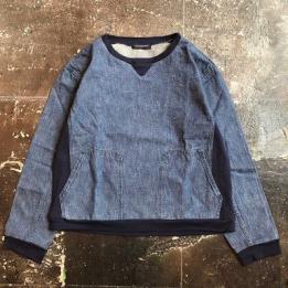 John undercover ジョン アンダーカバー シャツ スウェット フライス切替デニムプルオーバー 3 supreme(長袖シャツ