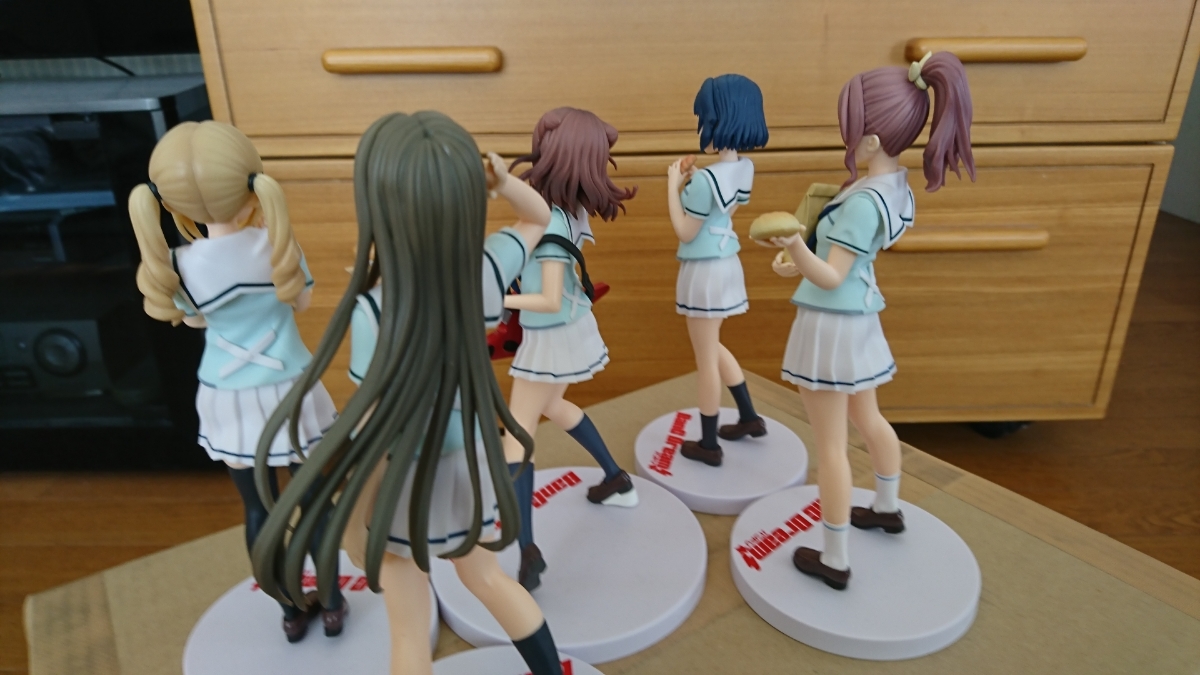 現状品 バンドリ/ポピパ フィギュア 5体セット/戸山香澄/花園たえ/牛込 
