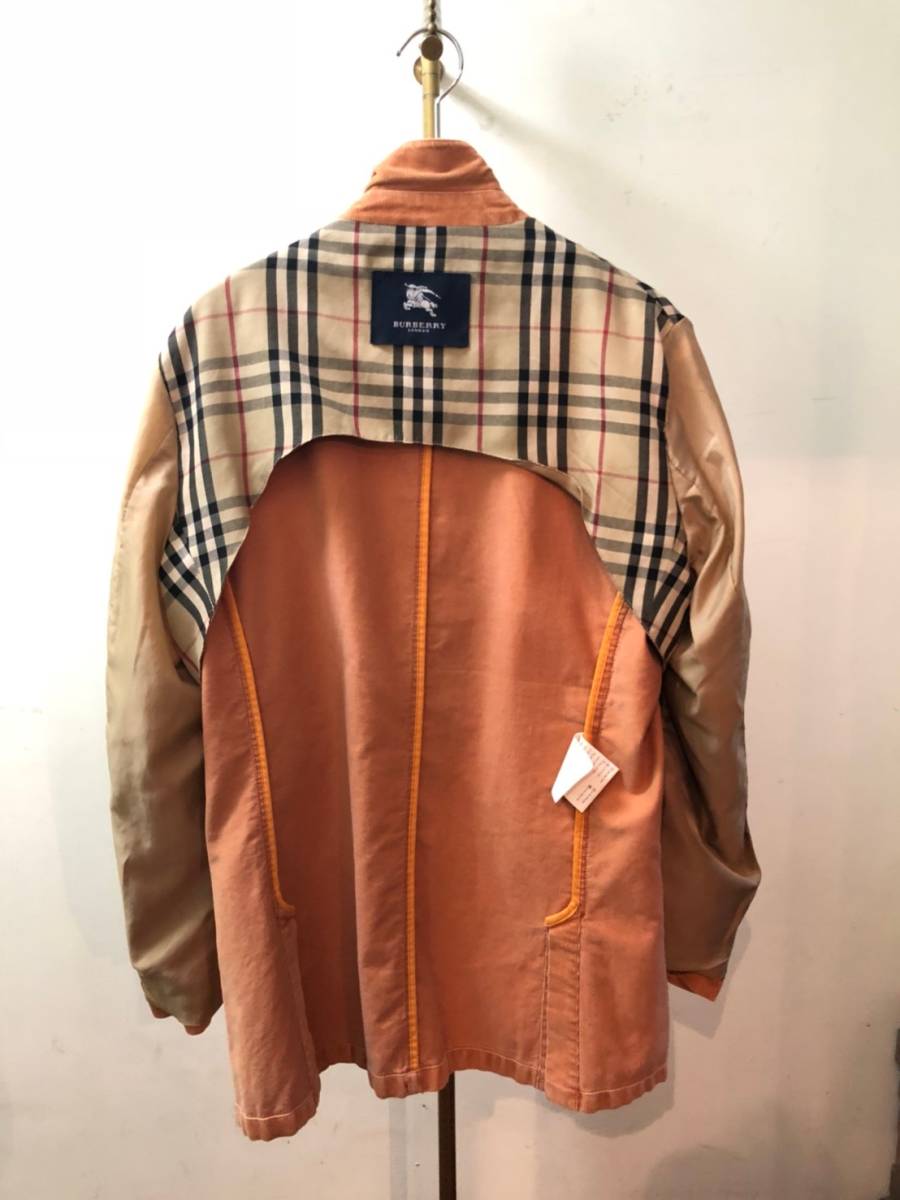 【１０００円スタート】BURBERRY　LONDON　バーバリー コーデュロイ テーラード ジャケット 　裏地チェック　ヴィンテージ 　BURBERRY　