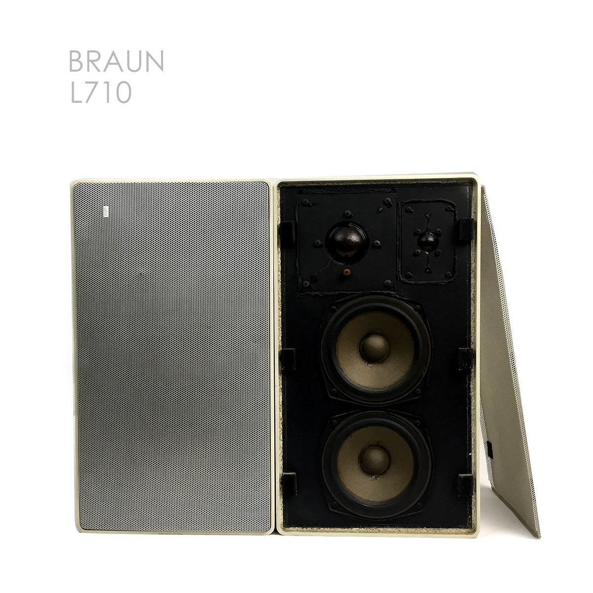 動作品】希少 BRAUN L710 ペア 3ウェイ 4スピーカー 密閉方式 ブック 