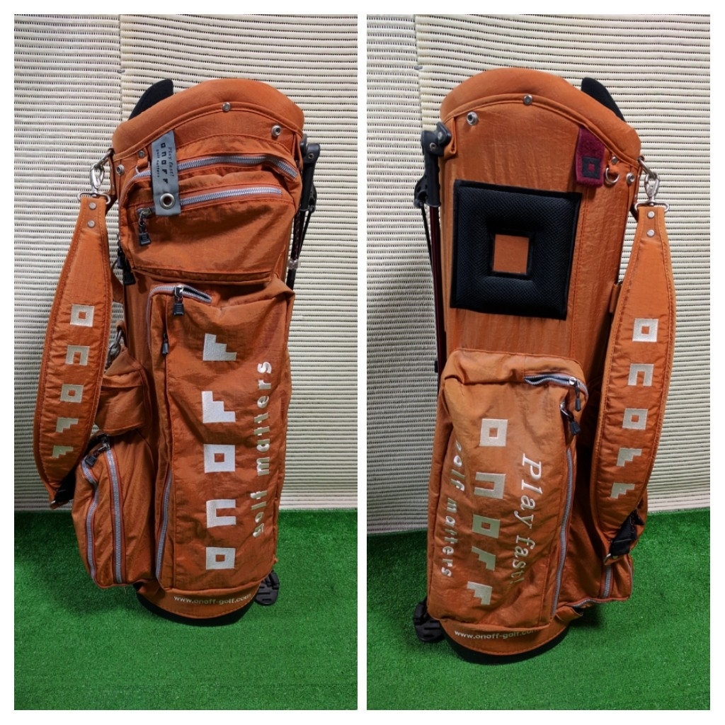 ダイワ☆オノフ ONOFF スタンド式 キャディバッグ オレンジ色 人気