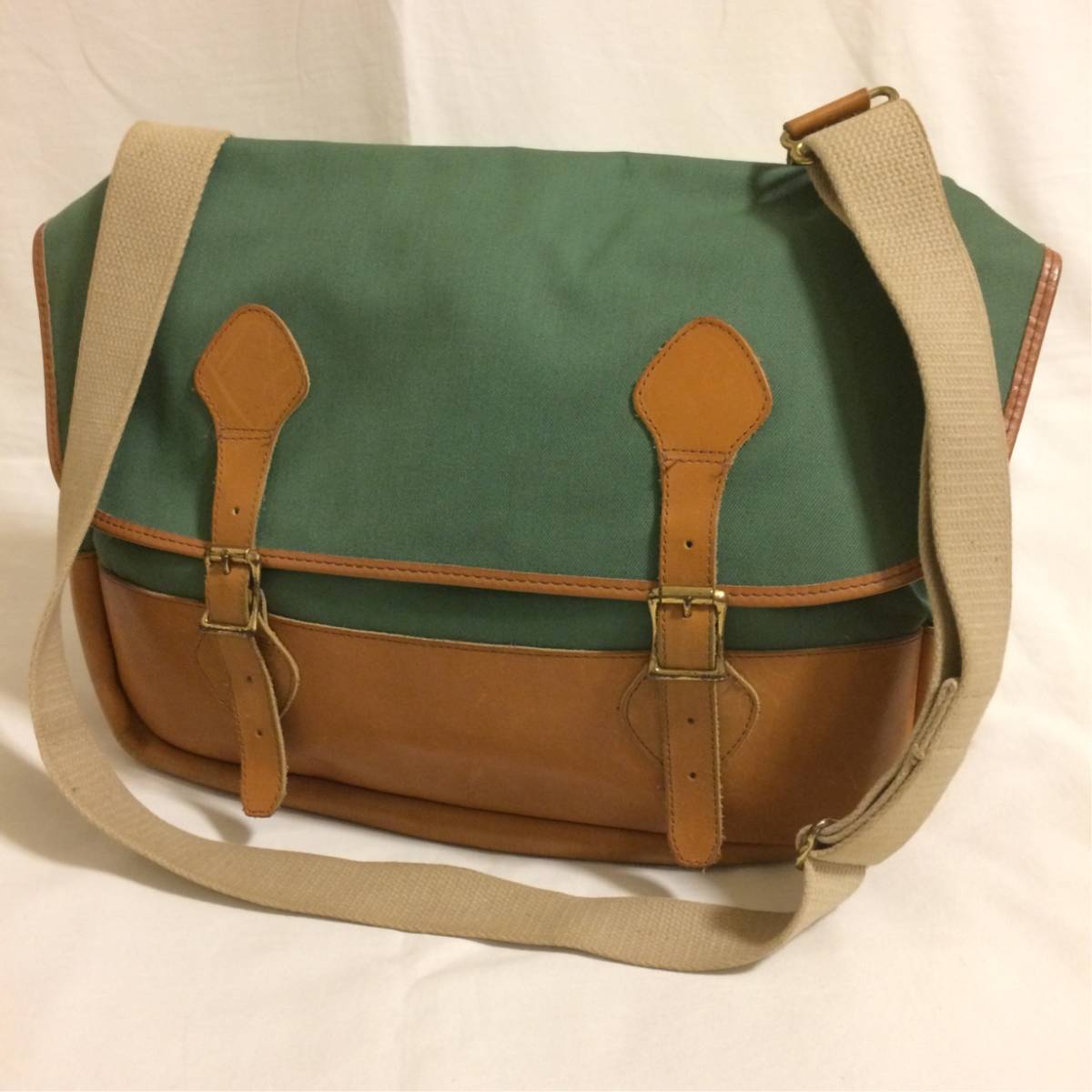 美品!! 80s L.L.Bean ショルダー バッグ 名作 ハバーサック ナイロン 