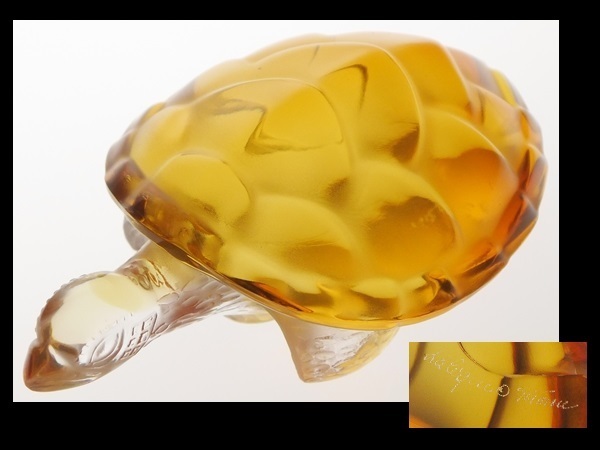  n229 LALIQUE ラリック クリスタル カメ 色付 大型 フィギュリン 飾物(クリスタルガラス)｜売買されたオークション情報、yahooの商品情報をアーカイブ公開 - オークファン クリスタルガラス