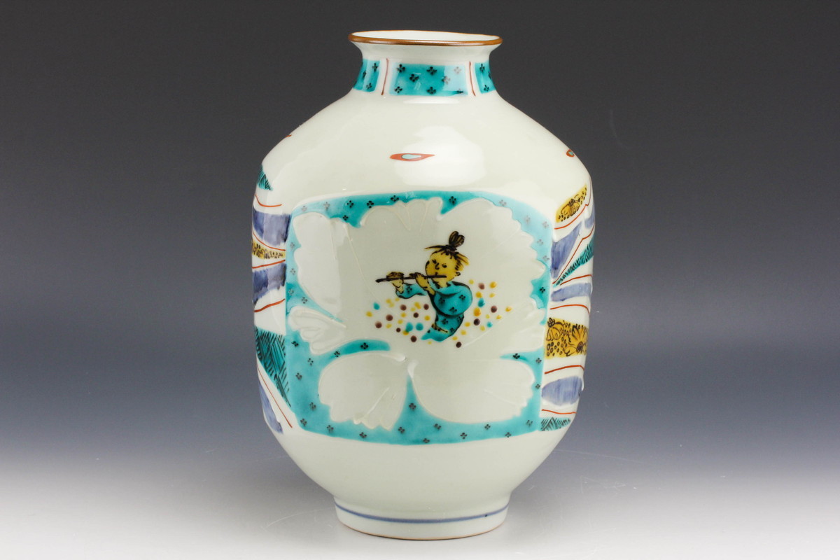 人間国宝 藤本能道 「赤絵花壷」格安 | 赤絵製作の時代の上位作品 2026 