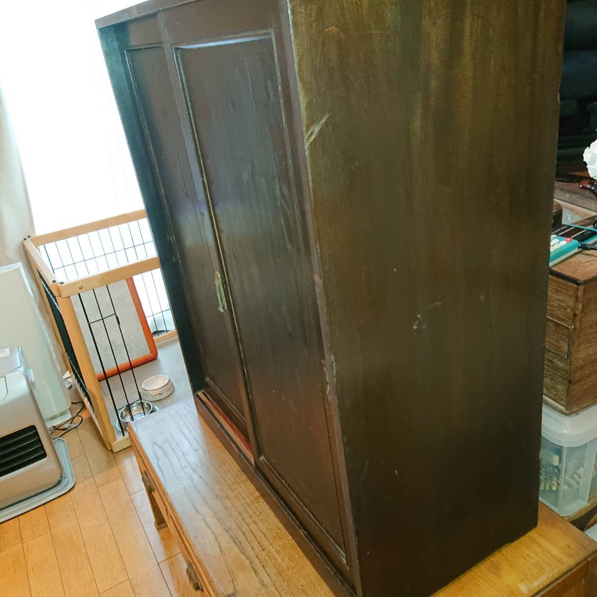 昭和レトロ☆引き戸の 書棚 棚 整理棚 本棚☆インテリア 収納 下駄箱 家具 箪笥 ディスプレイ 古道具