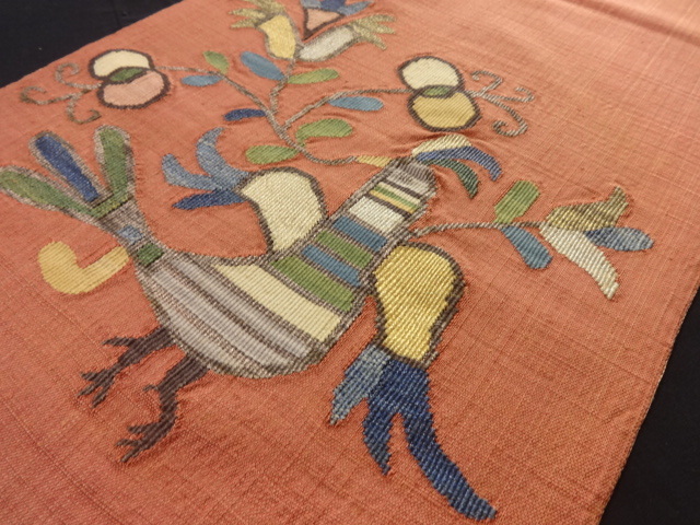 結城紬絣九寸名古屋帯 和ませ上手が自慢のユニークモチーフ 紬地 九寸名古屋帯 正絹 1円 ■576 白藍 | 帯 | やまとオンラインストア