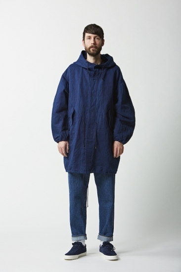 11AW ファッション クオン KUON 綿和紙染 スノーパーカー モッズコート