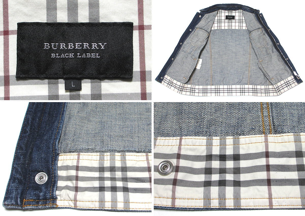 BURBERRY BLACK LABEL バーバリー ブラック レーベル デニム ジャケット Gジャン L 