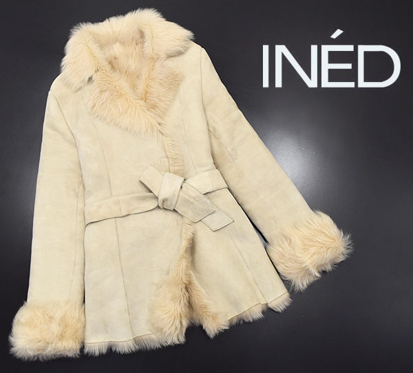 ◇定価15万円 イネド【INED】羊革 シープスキン 高級リアルムートン 