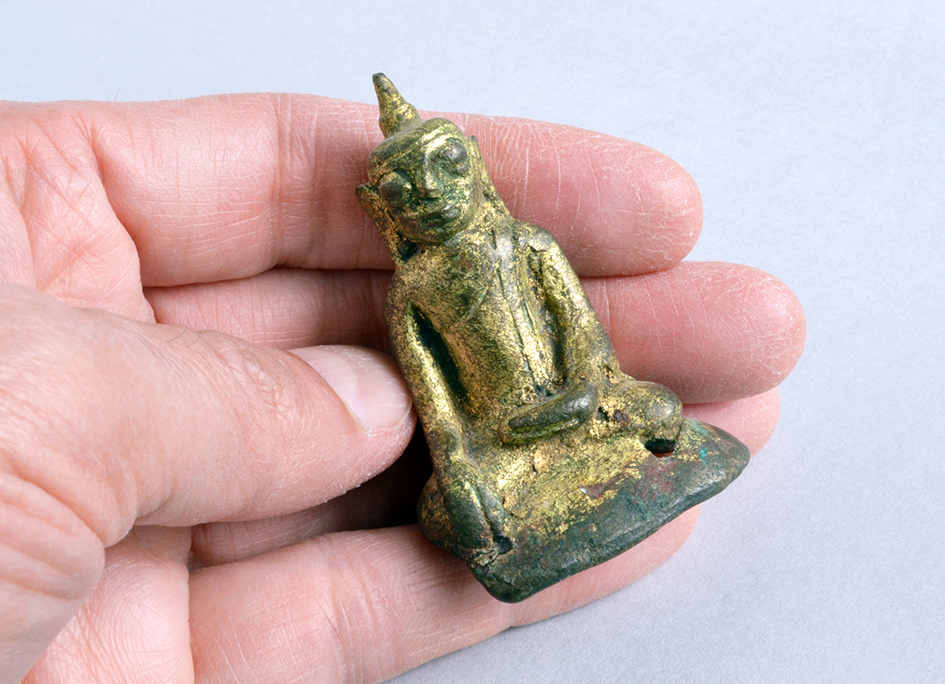 ビルマ（ミャンマー）シャン州 青銅製 仏像 17～18世紀頃 / 発掘出土品 