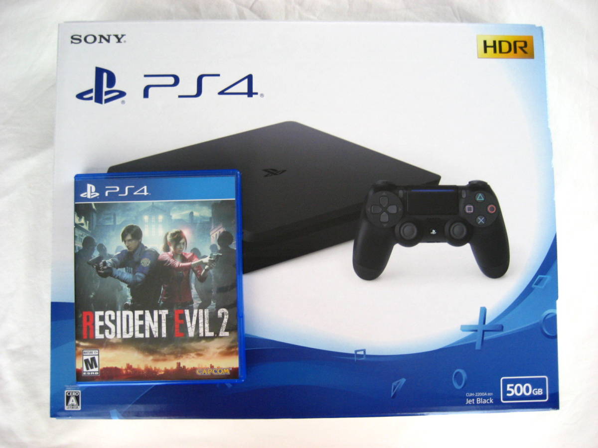 PS4 本体 500GB CUH-2200A バイオハザードRE:2 北米版 無限ロケラン 無限弾 Resident Evil 2_1