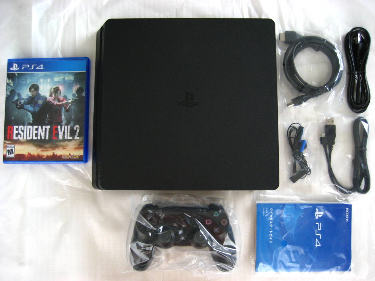 PS4 本体 500GB CUH-2200A バイオハザードRE:2 北米版 無限ロケラン 無限弾 Resident Evil 2_2