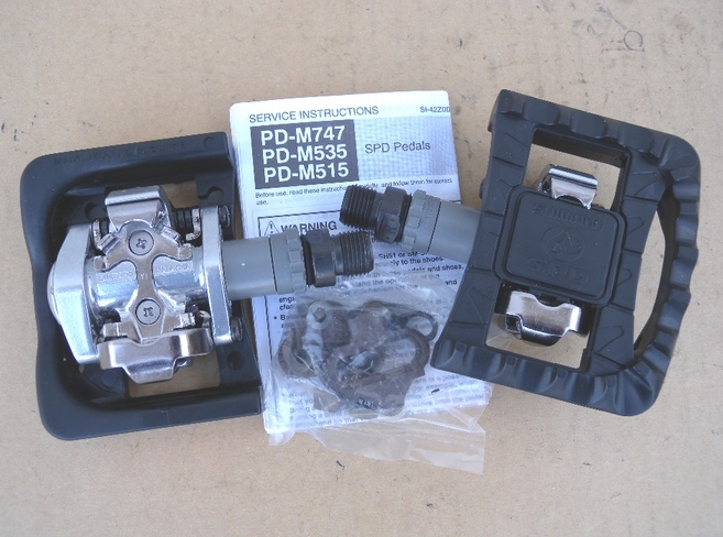 セール，新作 安全 便利な小物付SPD シマノ PD-M515 両面 MTB ツーリング用 ビンディングペダル クリート付き 入札(ビンディングペダル)｜売買されたオークション情報、yahooの商品情報をアーカイブ公開 - オ ビンディングペダル