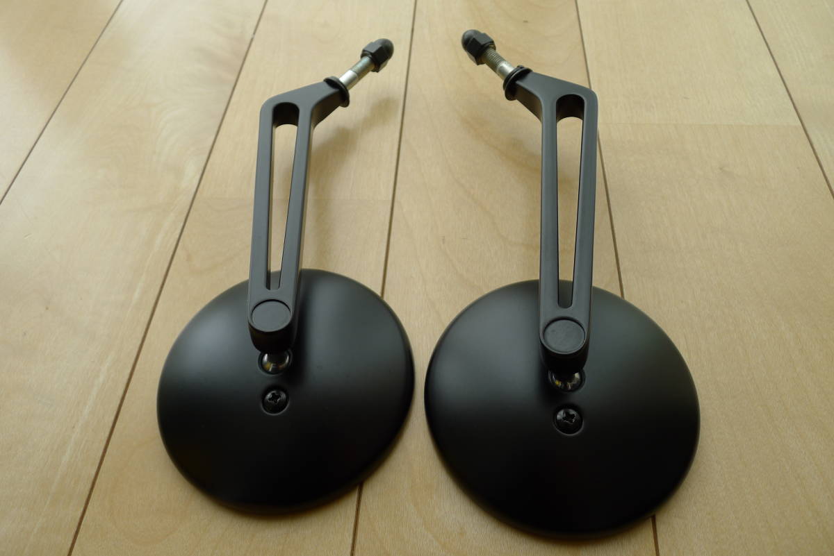 ハーレー純正 ドーム・ビレットスタイル・ミラー サテンブラック 2個