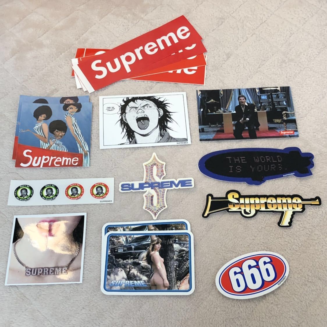 稀少品あり】Suprme ステッカー他ノベルティ詰め合わせ 17SS 17AW 18SS