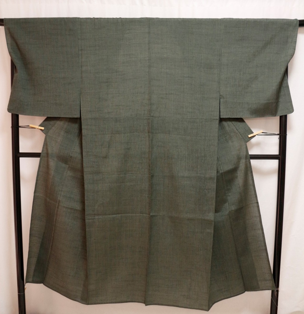 【3-21】キモノマルシェ【三越お取扱品】【紳士物　小千谷縮　長着と越後上布の長襦袢セット】身丈：143㎝