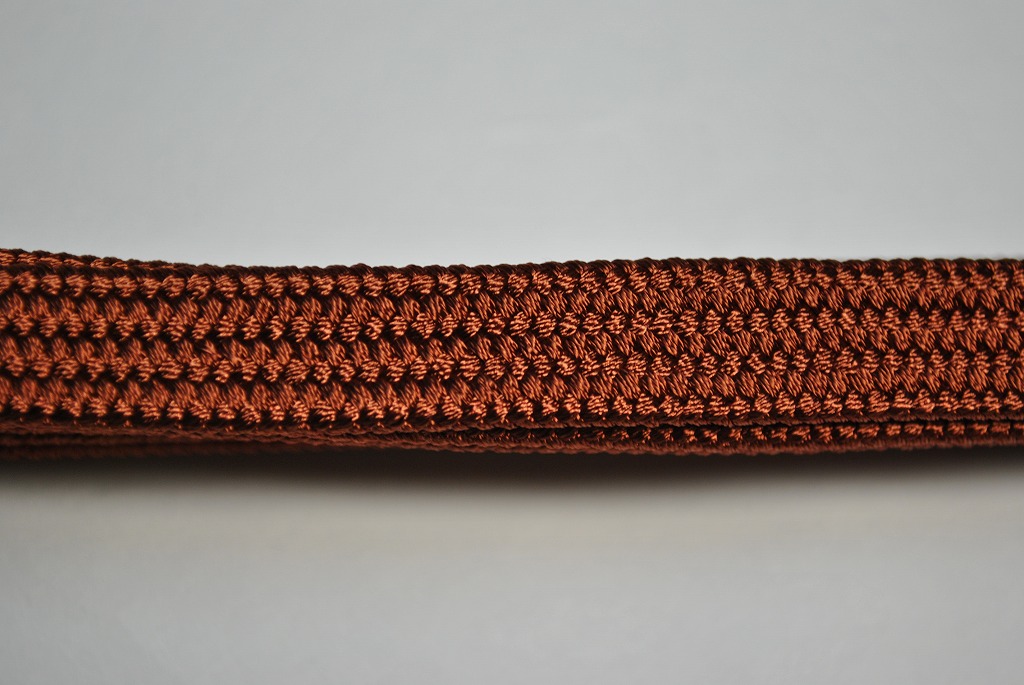 下緒　艶のある赤朽葉色(あかくちばいろ)　220㎝_3