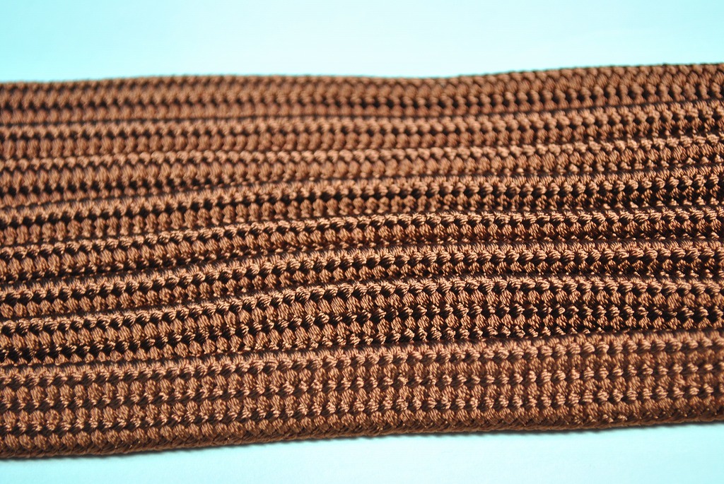 下緒　艶のある赤朽葉色(あかくちばいろ)　220㎝_4