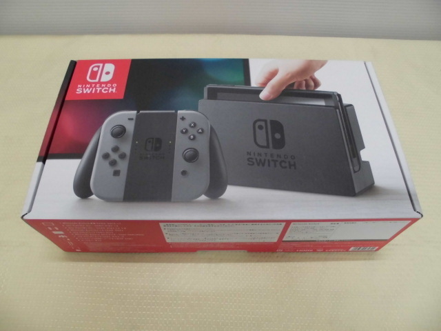 #中古美品 本体 任天堂 Nintendo SWITCH スイッチ ジョイコン グレー □Y7