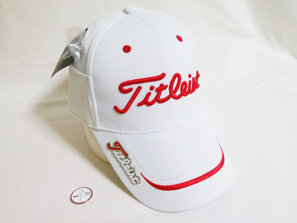 新作入荷，限定セール １点のみ 便利なマーカー付 ティーポケット付 Titleist タイトリスト ゴルフキャップ 白(キャップ)｜売買されたオークション情報、yahooの商品情報をアーカイブ公開 - オークファン キャップ