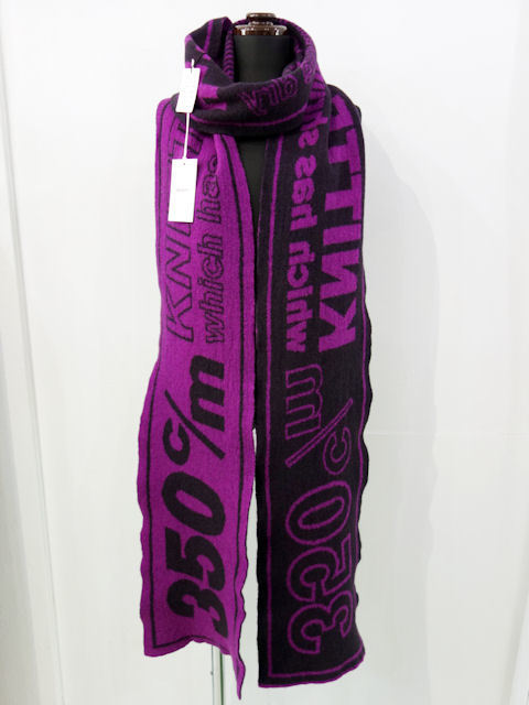 大人気，100%新品 定価25920円 doublet 17AW ダブルフェイス 縮縦 ウール マフラー 紫 パープル 黒 ブラック ストール ニット ロング メンズ ダブレット(男性用)｜売買されたオークション情報、yahooの商品情報をア 男性用