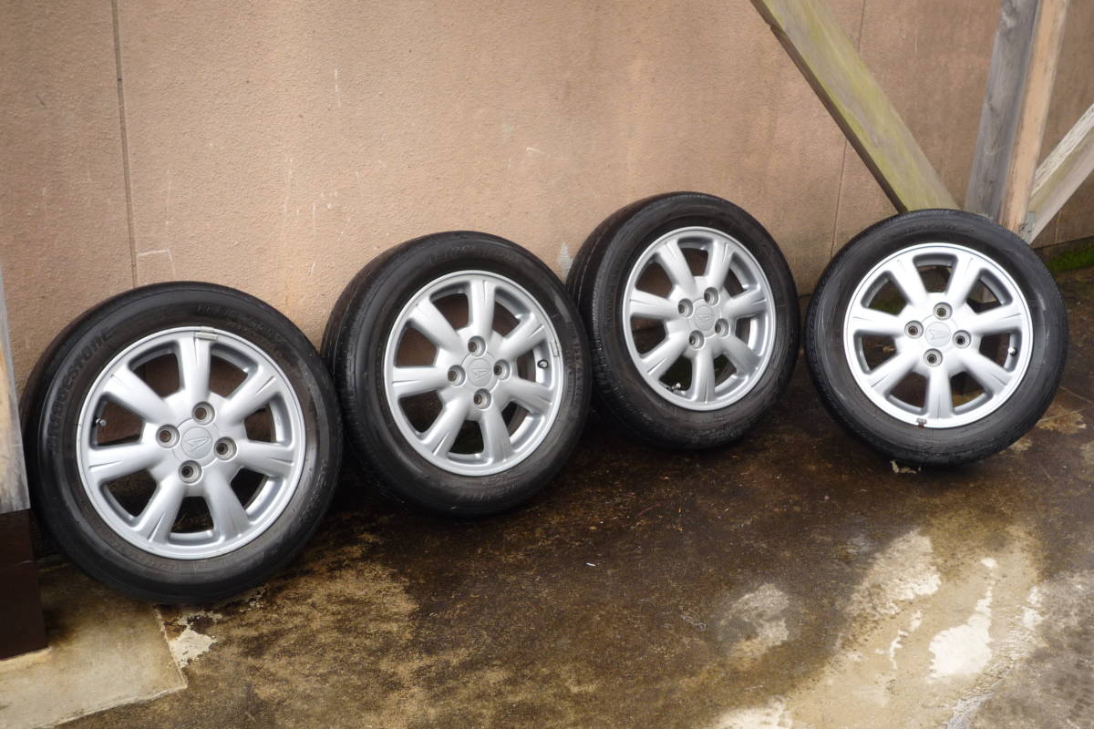 ●ダイハツ純正●タント L350S 155/65R14 14×4.5JJ +45 PCD100 1台分 4本SET ミラ ミライース ムーブ等 流用可