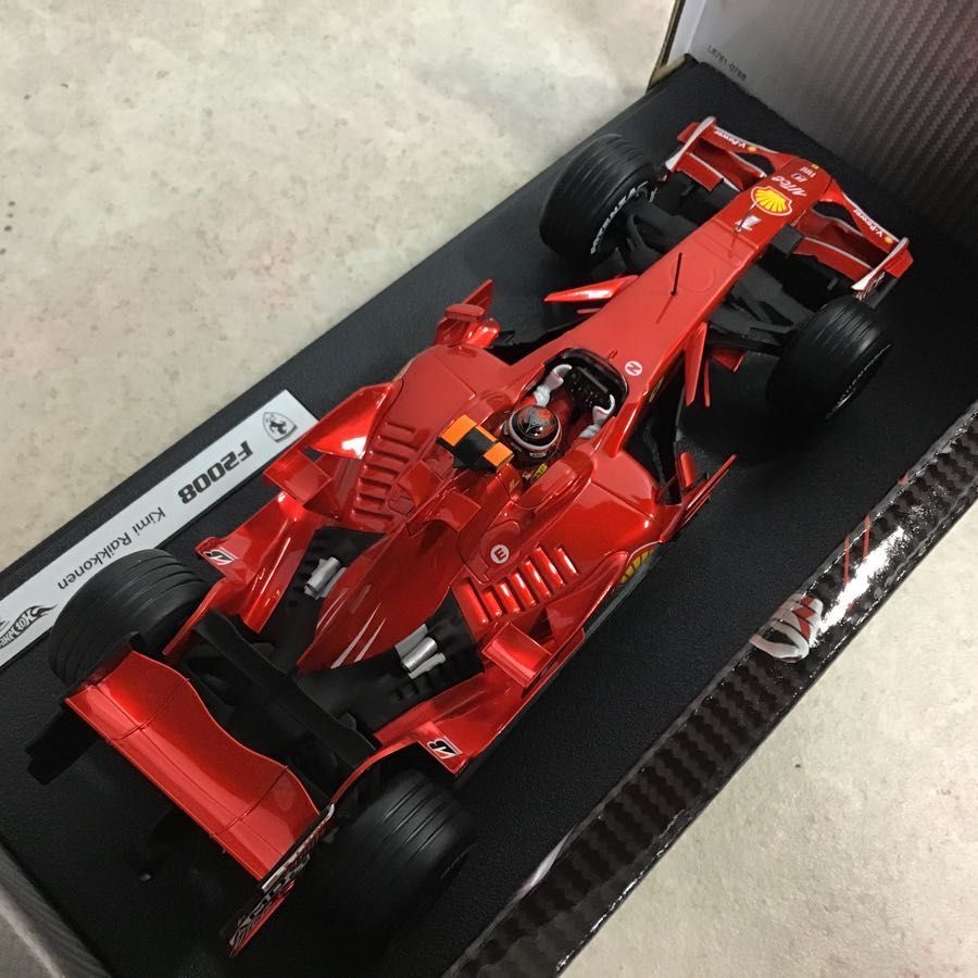 【美品】ホットウィール 1/18 フェラーリ F2008 K.ライコネン ホットウィール 1/18 フェラーリ F2008 #1 Kimi Raikkonen /ミニカー