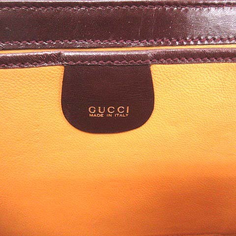 グッチ GUCCI バッグ ワンショルダー レザー ボルドー /KH ○D
