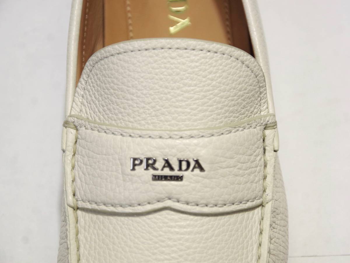 ドライビングシューズ PRADA (プラダ) レザー トライアングルロゴ
