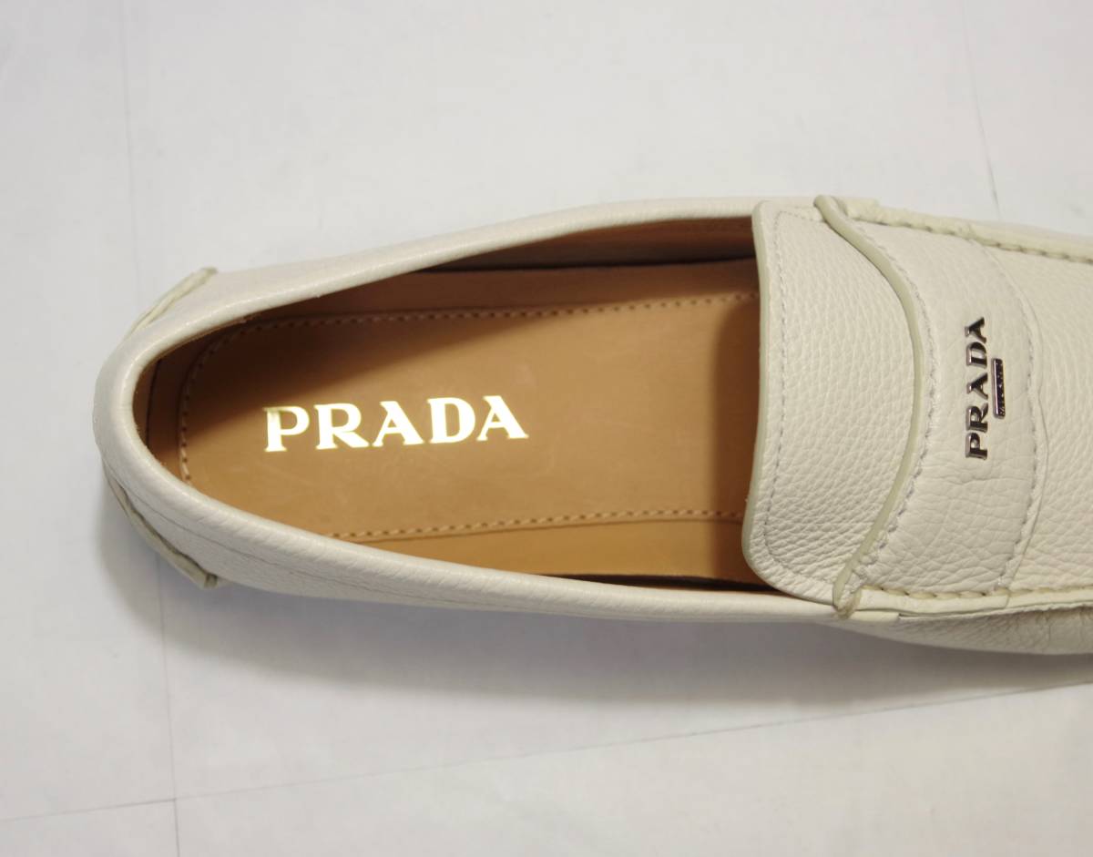 ドライビングシューズ PRADA (プラダ) レザー トライアングルロゴ