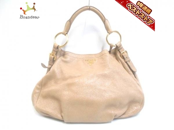 プラダ PRADA ショルダーバッグ BR4239 - レザー ベージュ 革タグ 