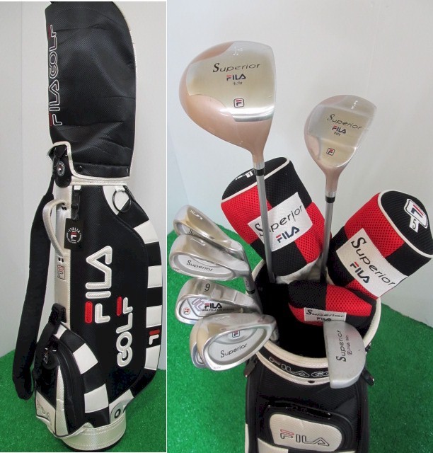 [イ593] レディース フィラ FILA バッグ付きゴルフセット  FILA フィラ ゴルフ 清潔感溢れるスポーティーモデル