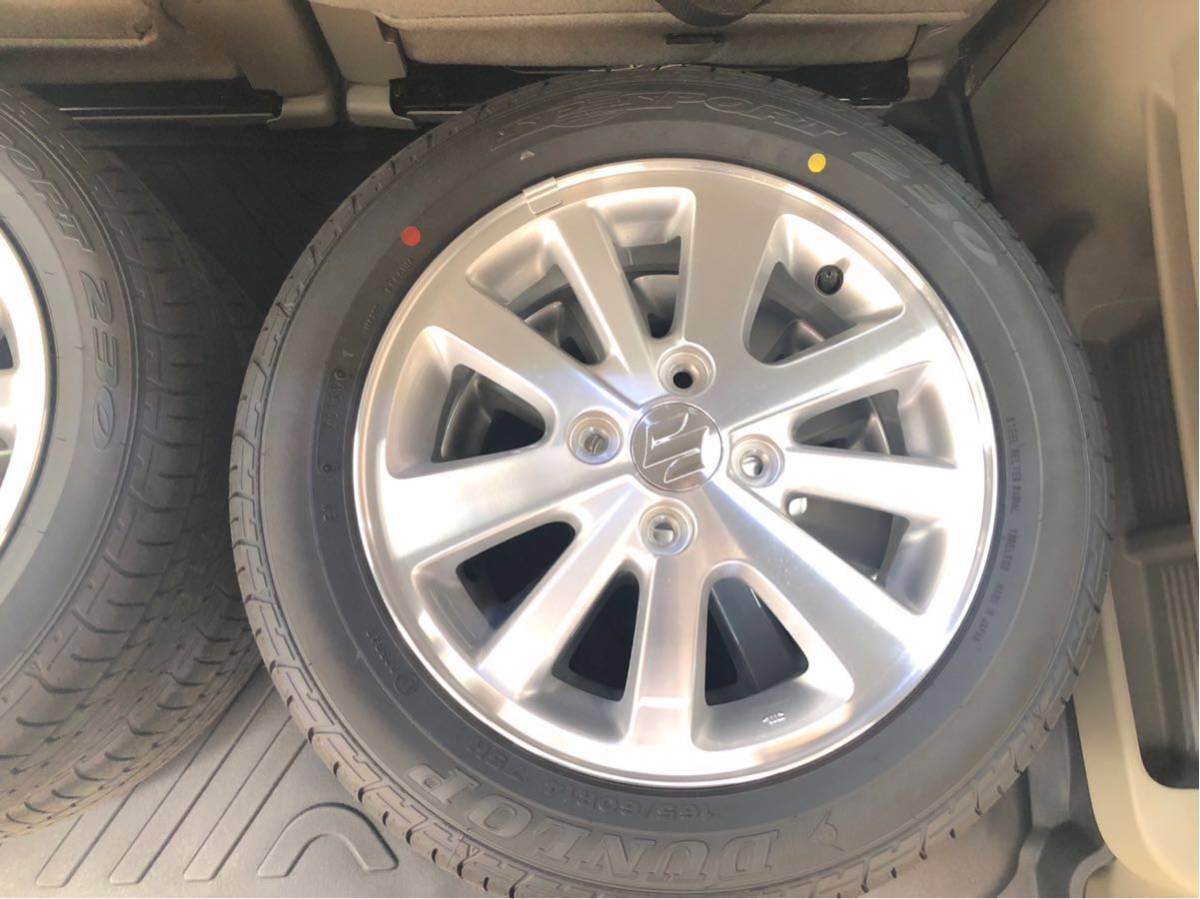 【新車外し】スズキ 純正 14インチ ホイール タイヤDUNLOP 4本セット 車 【新車外し】スズキ 純正 14インチ ホイール タイヤDUNLOP 4本セット